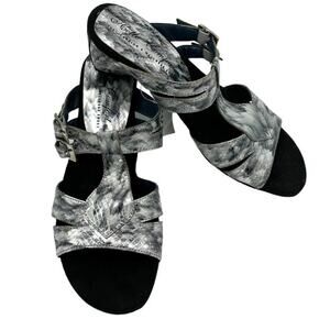 HELLE COMFORT Silver Cristi Slip On Shoes Size 6.5/7 EU Size 37